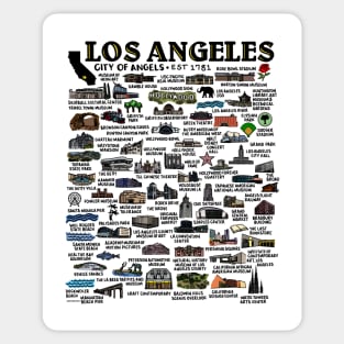 Los Angeles Map Sticker